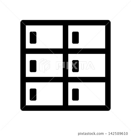 Delivery box and locker icon Delivery box and locker icon 142589610
