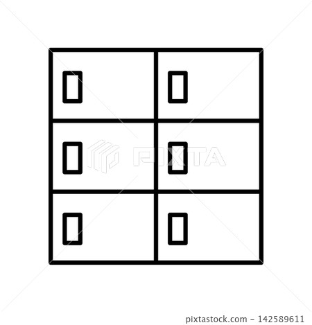 Delivery box and locker icon Delivery box and locker icon 142589611
