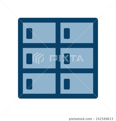 Delivery box and locker icon 142589613