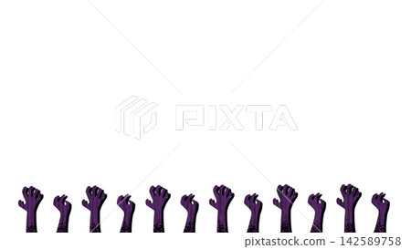 Halloween horror hand illustration background material Halloween horror hand illustration background material 142589758