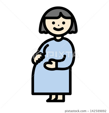 Pregnant woman illustration Pregnant woman illustration 142589892