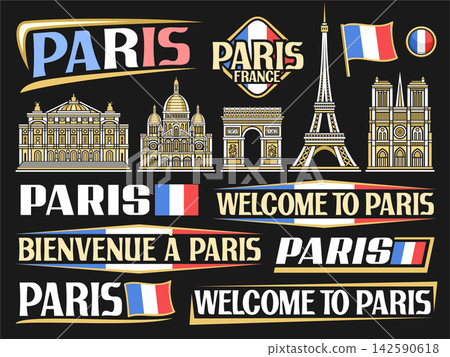 Vector set for Paris Vector set for Paris 142590618