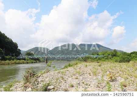 岡山縣總社市原町水內橋,橫跨水內川河床的水內橋 岡山縣總社市原町水內橋,橫跨水內川河床的水內橋 142590751