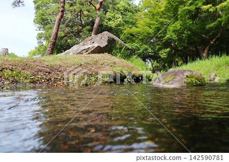 An artificial stream flowing through Shurakuen in Tsuyama City, Okayama Prefecture. An artificial stream flowing through Shurakuen in Tsuyama City, Okayama Prefecture. 142590781