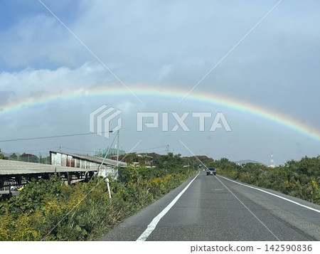 一道彩虹橫跨滋賀高速公路 一道彩虹橫跨滋賀高速公路 142590836