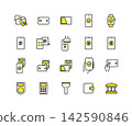 Icon set for various payment methods (color) 142590846