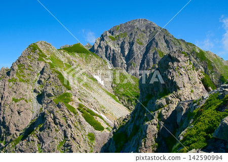 Mount Tsurugi as seen from near Maetsurugi in the Northern Alps. Mount Tsurugi as seen from near Maetsurugi in the Northern Alps. 142590994