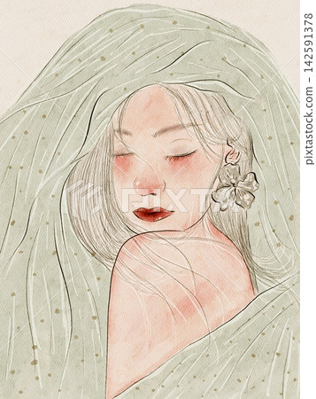 portrait of a beautiful girl portrait of a beautiful girl 142591378