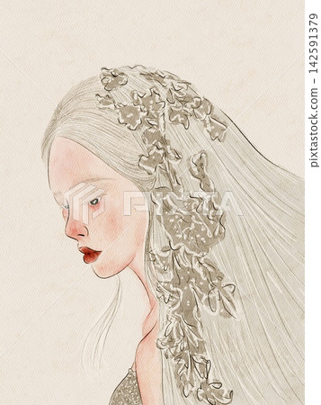 portrait of a beautiful girl 142591379