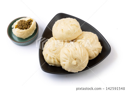 chinese Steamed Bun with Pickled Cabbage and Pork Filling Traditional Baozi chinese Steamed Bun with Pickled Cabbage and Pork Filling Traditional Baozi 142591548