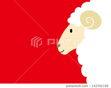 Sheep, Year of the Sheep, New Year's card, New Year, cute, animal, illustration, zodiac sign, New Year, New Year's card material, mouse, vector, mouse Sheep, Year of the Sheep, New Year's card, New Year, cute, animal, illustration, zodiac sign, New Year, New Year's card material, mouse, vector, mouse 142592199