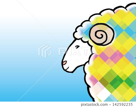 Sheep, Year of the Sheep, New Year's card, New Year, cute, animal, illustration, zodiac sign, New Year, New Year's card material, mouse, vector, mouse Sheep, Year of the Sheep, New Year's card, New Year, cute, animal, illustration, zodiac sign, New Year, New Year's card material, mouse, vector, mouse 142592235