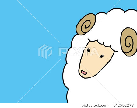 Sheep, Year of the Sheep, New Year's card, New Year, cute, animal, illustration, zodiac sign, New Year, New Year's card material, mouse, vector, mouse Sheep, Year of the Sheep, New Year's card, New Year, cute, animal, illustration, zodiac sign, New Year, New Year's card material, mouse, vector, mouse 142592278