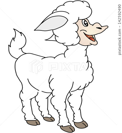 Hand-drawn animal illustration ☆ Sheep Hand-drawn animal illustration ☆ Sheep 142592490