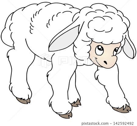手繪動物插畫☆綿羊 手繪動物插畫☆綿羊 142592492