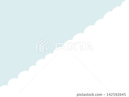 A simple, hand-drawn background (light blue) of the sky and clouds covering the lower right corner of the sky. 142592645