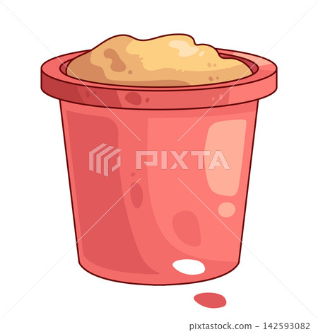 Illustration of Sand bucket Illustration of Sand bucket 142593082