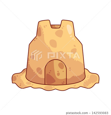 Illustration of Sand castle Illustration of Sand castle 142593083