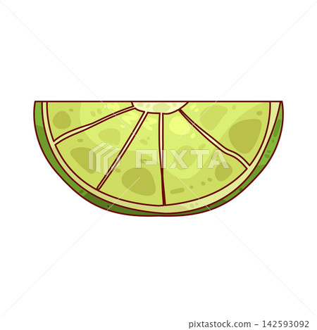 Illustration of Lime slice Illustration of Lime slice 142593092