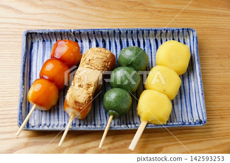 delicious skewered dumplings delicious skewered dumplings 142593253