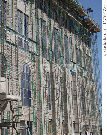Close up of New Smith County Courthouse Under Construction. Tyler TX Close up of New Smith County Courthouse Under Construction. Tyler TX 142594282