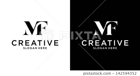 MF or FM initial letter logo design vector MF or FM initial letter logo design vector 142594352