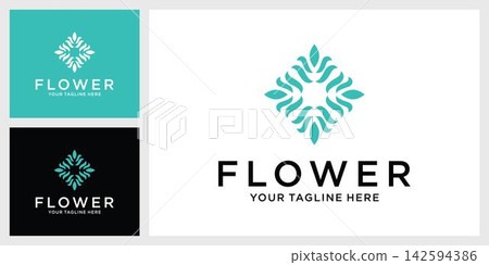 Flower vector logo design template Flower vector logo design template 142594386
