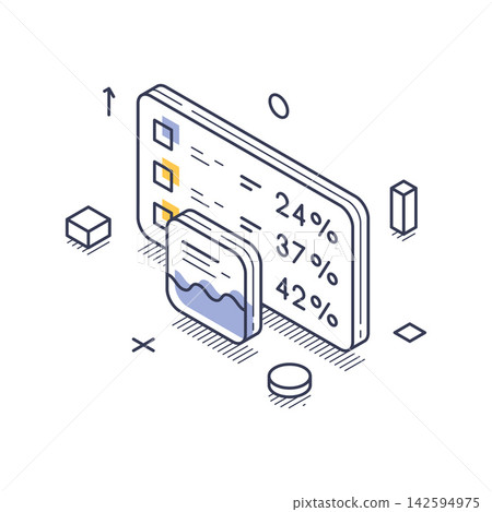 Online Poll And Statistical Data Analysis Results Isometric Vector Illustration Online Poll And Statistical Data Analysis Results Isometric Vector Illustration 142594975