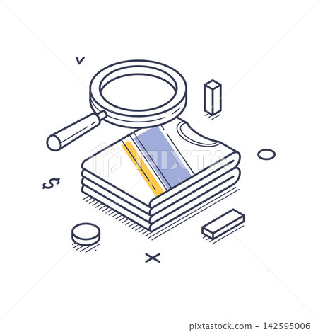Clothing Quality Check And Fabric Search For Apparel Isometric Vector Illustration 142595006