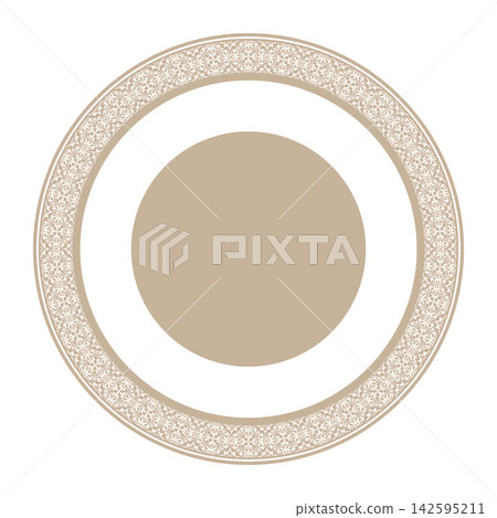 Gold Ethnic Asia national round frame. Ethnic Asia ornament Kazakh, Kirghiz, Kalmyk, Mongol, Buryat, Turkmen. For sandblasting, ceramic, household utensil, textile, embroidery, plate Gold Ethnic Asia national round frame. Ethnic Asia ornament Kazakh, Kirghiz, Kalmyk, Mongol, Buryat, Turkmen. For sandblasting, ceramic, household utensil, textile, embroidery, plate 142595211