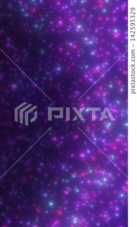 Abstract purple and blue particle field with glowing bokeh stars, cosmic depth, and dreamy digital space atmosphere. Abstract purple and blue particle field with glowing bokeh stars, cosmic depth, and dreamy digital space atmosphere. 142595329
