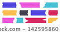 3d realistic masking tape strips, ripped texture 142595860