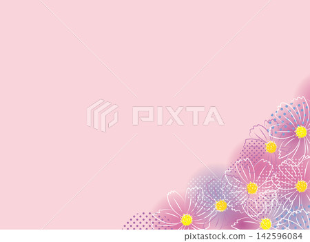 秋季,以線條勾勒出的波斯菊花框畫-秋日 秋季,以線條勾勒出的波斯菊花框畫-秋日 142596084