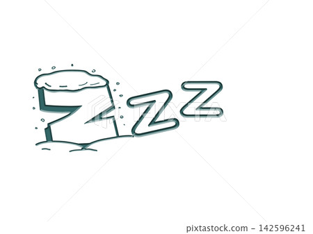 Cartoon-style snoring and sleeping ZZZ symbol with speech bubble Cartoon-style snoring and sleeping ZZZ symbol with speech bubble 142596241