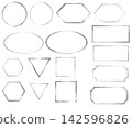 Simple silver frame set 142596826