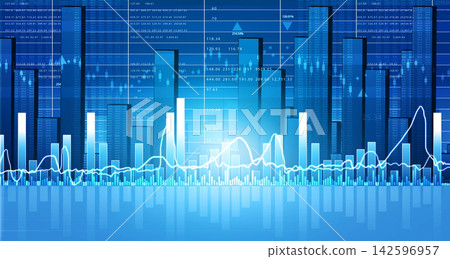 Financial stock market graph Financial stock market graph 142596957