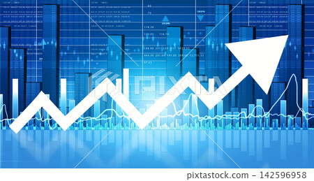 Financial stock market graph Financial stock market graph 142596958