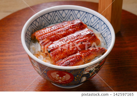 Unadon (eel rice bowl), Unadon (eel rice bowl), eel dishes, Japanese food. Unadon (eel rice bowl), Unadon (eel rice bowl), eel dishes, Japanese food. 142597165