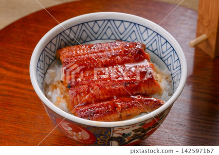 Unadon (eel rice bowl), Unadon (eel rice bowl), eel dishes, Japanese food. Unadon (eel rice bowl), Unadon (eel rice bowl), eel dishes, Japanese food. 142597167