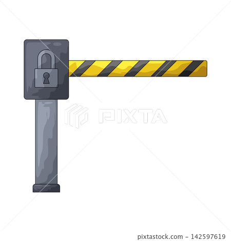 Illustration of Barrier Gate Illustration of Barrier Gate 142597619
