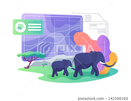 Wildlife Movement Analysis Chart abstract concept vector illustration. Wildlife Movement Analysis Chart abstract concept vector illustration. 142598168