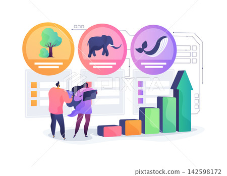 Biodiversity Restoration Plan abstract concept vector illustration. Biodiversity Restoration Plan abstract concept vector illustration. 142598172