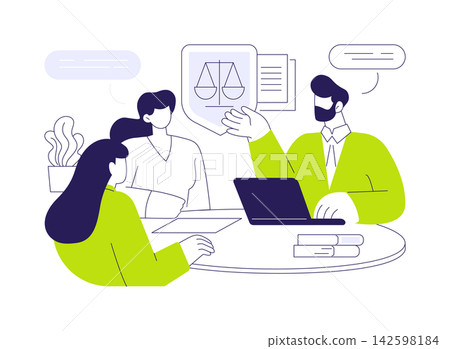 Provide legal advice isolated cartoon vector illustrations. Provide legal advice isolated cartoon vector illustrations. 142598184