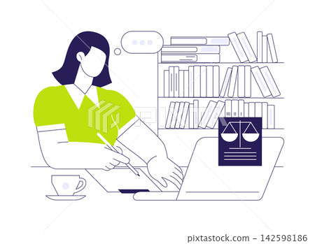Prepare legal documents isolated cartoon vector illustrations. Prepare legal documents isolated cartoon vector illustrations. 142598186