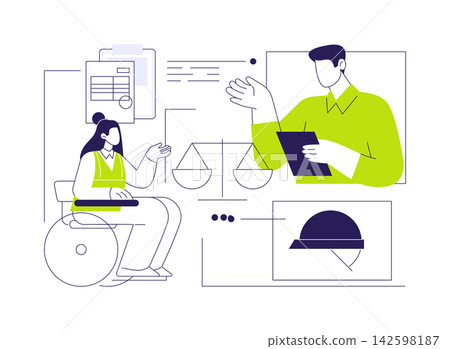 Employment lawyer isolated cartoon vector illustrations. Employment lawyer isolated cartoon vector illustrations. 142598187