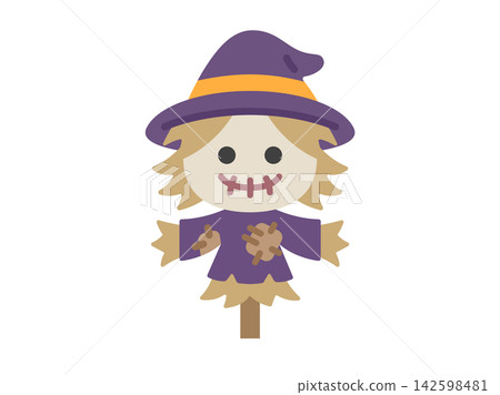 Halloween scarecrow icon illustration Halloween scarecrow icon illustration 142598481