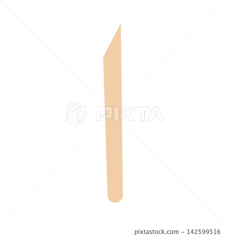 Pottery wooden rib tool vector illustration. Ceramic clay modeling modeling knife icon isolated on white background Pottery wooden rib tool vector illustration. Ceramic clay modeling modeling knife icon isolated on white background 142599516