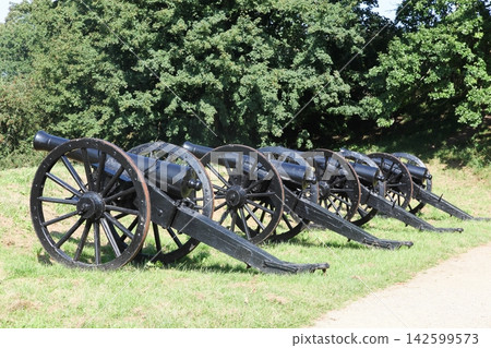 Cannons at Fredericia Vold in Denmark Cannons at Fredericia Vold in Denmark 142599573