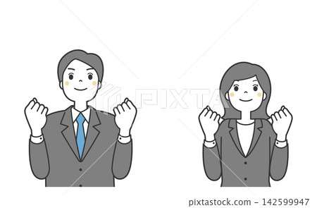 積極進取的商人和女性 積極進取的商人和女性 142599947