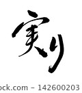 Handwritten ink calligraphy illustration of a fruit Handwritten ink calligraphy illustration of a fruit 142600203